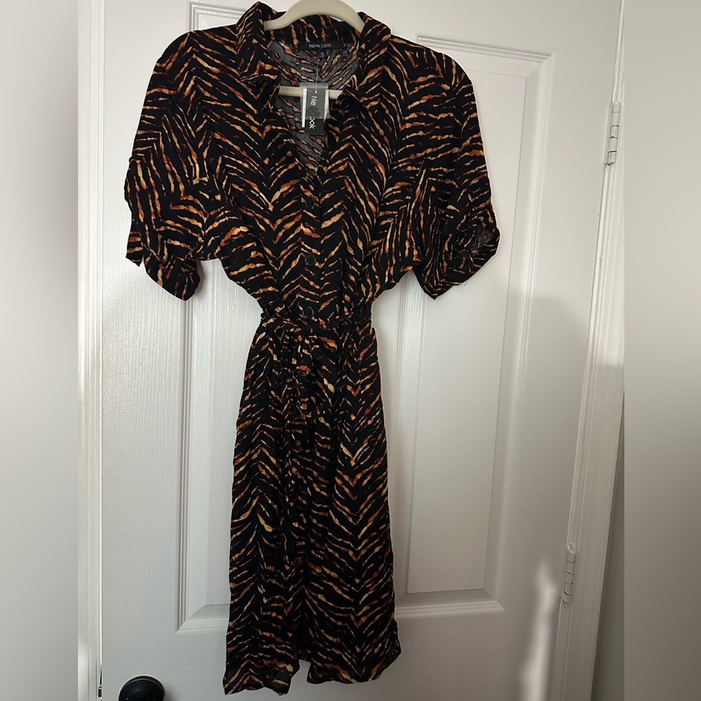 New look button up dress with belt